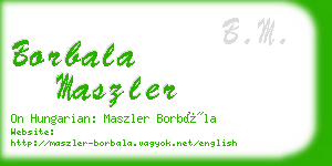 borbala maszler business card